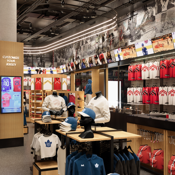 Rendering of the retail area at Scotiabank Arena