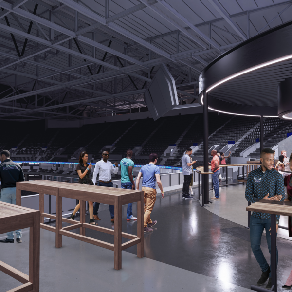 Rendering of the Dr. Pepper Club at Spectrum Center