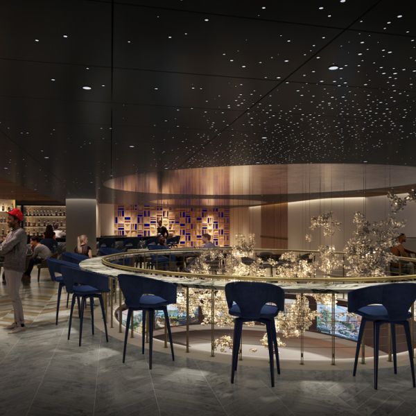 Rendering of the United Globe Lounge at Capital One Arena