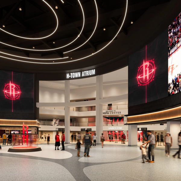 Rendering of the renovated interior of Toyota Center