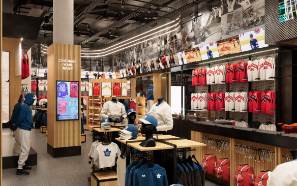 Rendering of the retail area at Scotiabank Arena