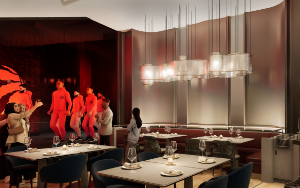 Rendering of the tunnel club at Scotiabank Arena