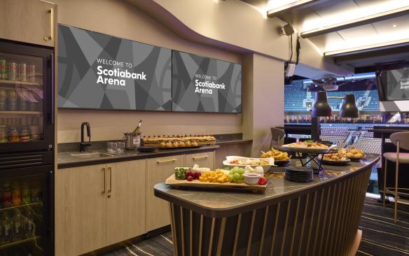 Inside of a lounge at Scotiabank Arena
