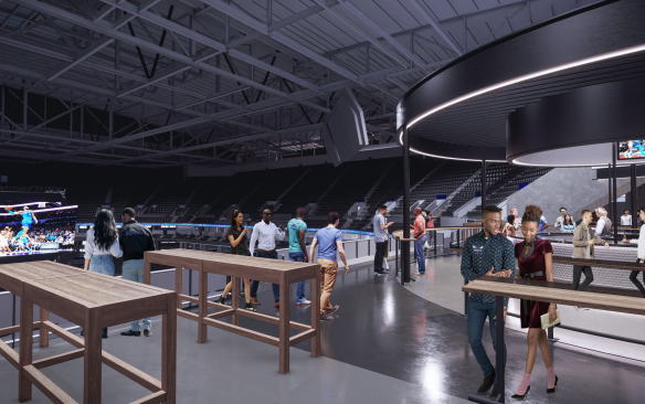 Rendering of the Dr. Pepper Club at Spectrum Center