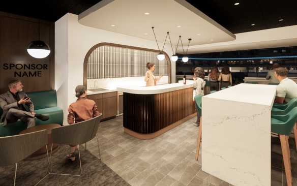 Rendering of the founders' club at Spectrum Center