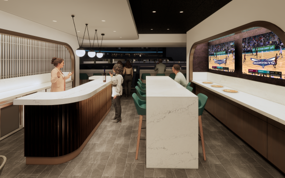 Rendering of the founders' club at Spectrum Center
