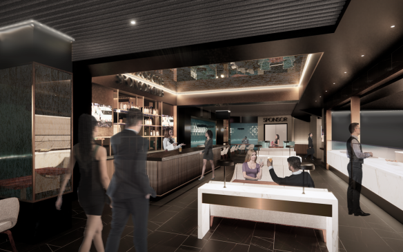 Rendering of the Hardwood Club at Spectrum Center