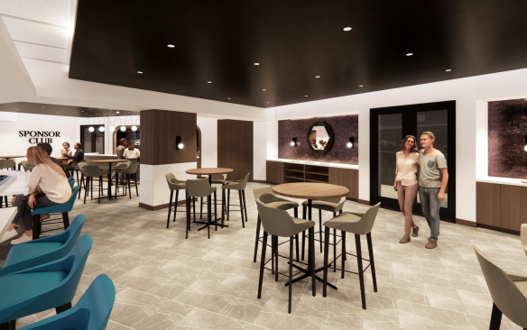 Rendering of a super suite inside Spectrum Center