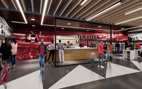 Rendering of a multipurpose room at PNC Arena