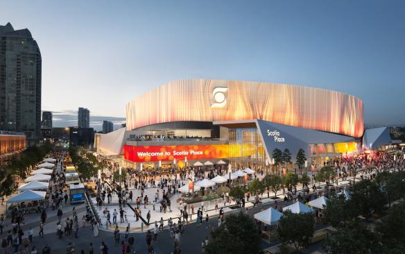 Rendering of the exterior of Scotia Place