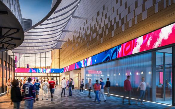 Rendering of the grand pavilion alleyway at Capital One Arena