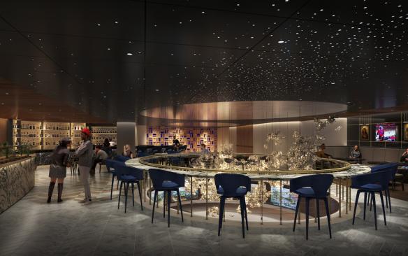 Rendering of the United Globe Lounge at Capital One Arena