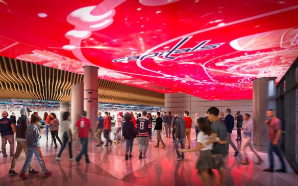 Rendering of the main entry at Capital One Arena