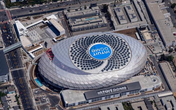 Aerial view of Intuit Dome