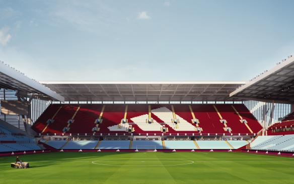Rendering of the North Stand redevelopment at Villa Park