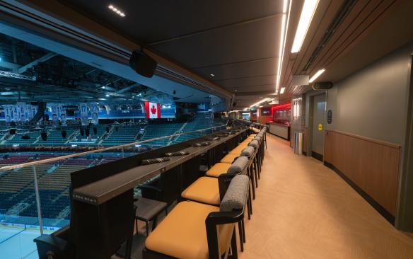 The renovated Loge Club at Scotiabank Arena