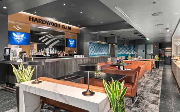 The renovated Bank of America Hardwood Club at Spectrum Center
