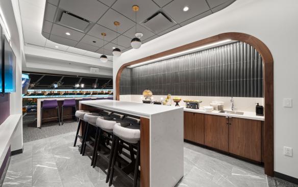 A renovated standard suite at Spectrum Center