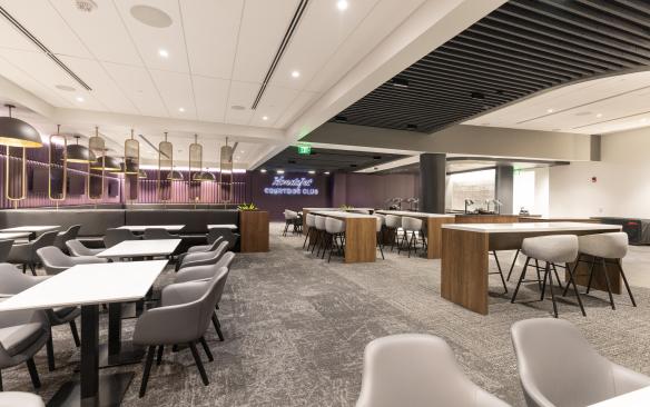 The renovated HondaJet Courtside Club at Spectrum Center