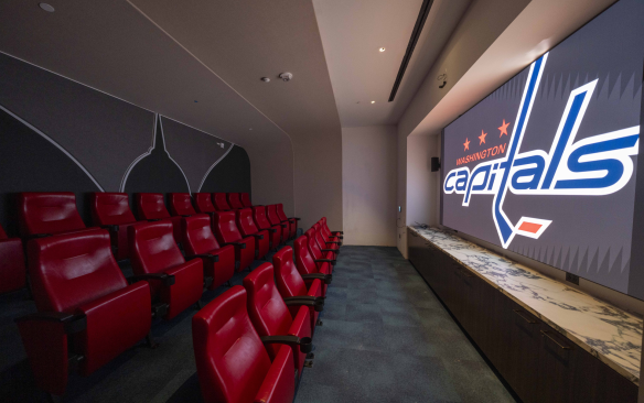 The film room in Capital One Arena
