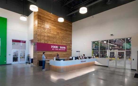 Interior of the Food Bank of the Rockies distribution center