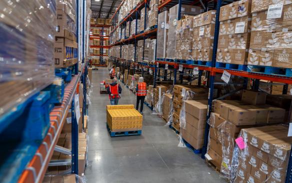Interior of the Food Bank of the Rockies distribution center