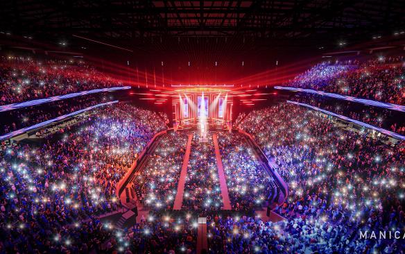 Rendering of a concert at the Continental Coliseum