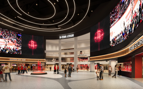 Rendering of the renovated interior of Toyota Center