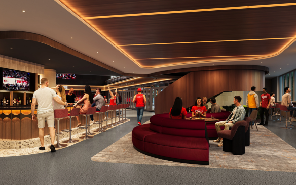 Rendering of the renovated interior of Toyota Center