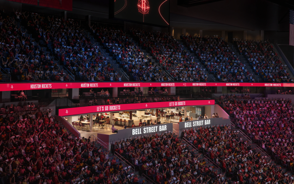 Rendering of the renovated interior of Toyota Center