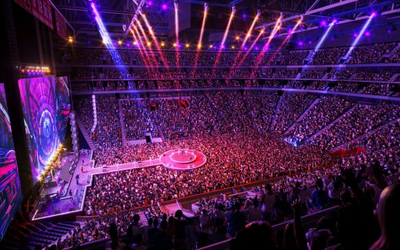 Rendering of a concert at Scotia Place