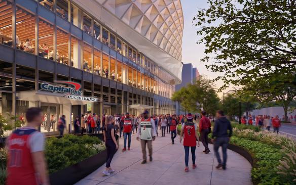 Rendering of the Capital One Cardholder Entry at Capital One Arena