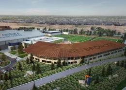 Rendering of the exterior of the new Denver Broncos headquarters
