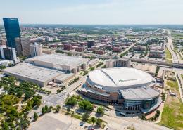 Birds-eye view of Paycom Center in Oklahoma City