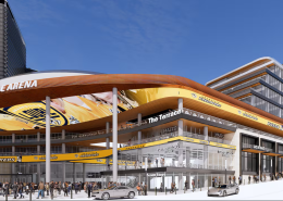 Rendering of the Bridgestone Arena Renovation