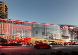 Rendering of the renovated exterior of Toyota Center