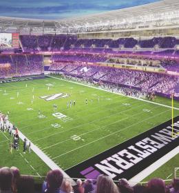 Interior seating bowl of Ryan Field at Northwestern University