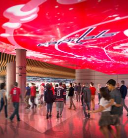 Rendering of the main entry at Capital One Arena