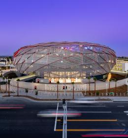 The exterior of Intuit Dome