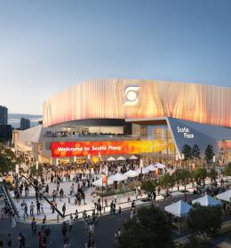 Rendering of the exterior of Scotia Place